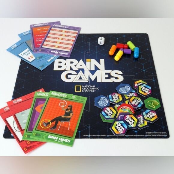 🩵EUC National Geographic Channel Brain Games 2016 Edition Trivia Board Game - Picture 1 of 13